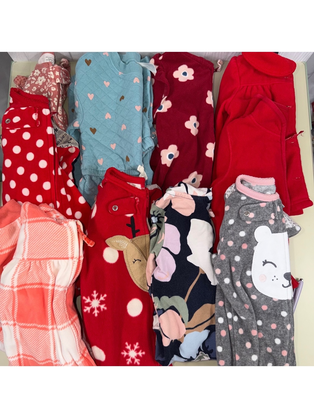 Girls 12M Clothing Fleece Lot Carter’s Member’s Mark 10pc